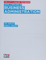 Front cover of Level 2 Award/Certificate/Diploma in Business and Administration by Vic Ashley