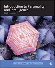Cover of Introduction to Personality and Intelligence by Nick Haslam