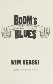 Cover of Boom's Blues by Wim Verbei