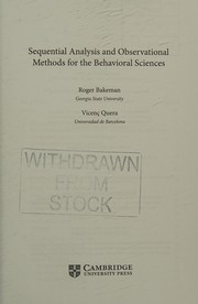 Cover of Sequential analysis and observational methods for the behavioral sciences by Roger Bakeman