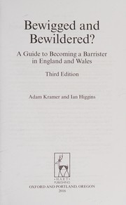 Front cover of Bewigged and Bewildered? by Adam Kramer QC