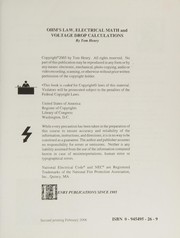 Cover of Ohm's law, electrical math and voltage drop calculations by Henry, Tom