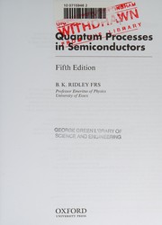 Cover of Quantum Processes in Semiconductors by Brian K. Ridley