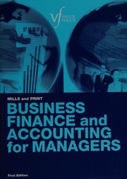 Cover of Business finance and accounting for managers by R. W. Mills