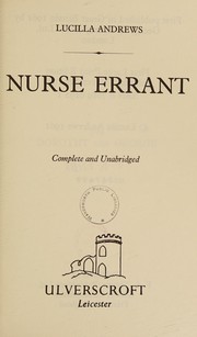 Cover of Nurse Errant by Lucilla Andrews