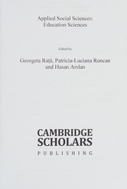 Front cover of Applied social sciences by Patricia-Luciana Runcan