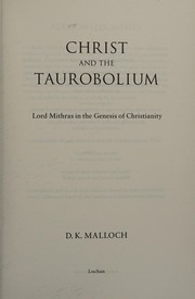 Front cover of Christ and the Taurobolium by D. K. Malloch
