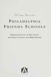 Front cover of Philadelphia friends schools by Janet Chance