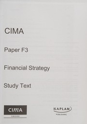 Front cover of CIMA Paper F3, Financial Strategy by Unknown