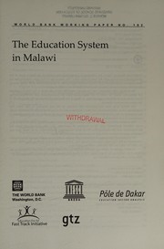 Front cover of The education system in Malawi by World Bank