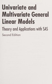 Cover of Univariate and multivariate general linear models by Kevin Kim