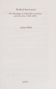 Cover of Radical Innovators by Anton Blok