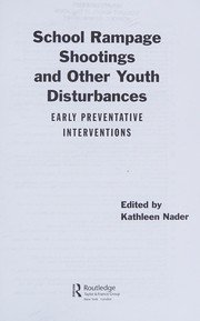 Front cover of School rampage shootings and other youth disturbances by Kathleen Nader