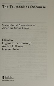 Cover of The textbook as discourse by Eugene F. Provenzo