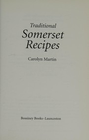 Cover of Traditional Somerset Recipes by Carolyn Martin
