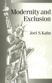 Cover of Modernity and exclusion by Joel S. Kahn