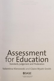 Cover of Assessment for Education by Val Klenowski