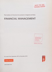 Cover of ICAEW financial management, for exams from September 2013 to December 2014 by Institute of Chartered Accountants in England and Wales
