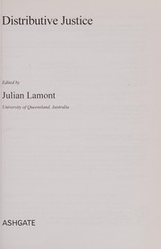 Cover of Distributive justice by Julian Lamont