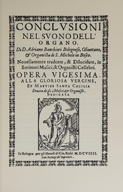 Front cover of Conclusioni nel suono dell'organo by Adriano Banchieri