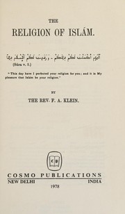 Cover of The religion of Islam by F. A. Klein