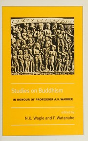 Cover of Studies on Buddhism in honour of Professor A.K. Warder by A. K. Warder