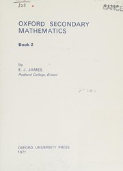 Front cover of Oxford secondary mathematics by Edward Joseph James