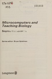 Front cover of Microcomputers and teaching biology by Sophie McCormick