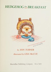 Cover of Hedgehog for breakfast by Ann Warren Turner