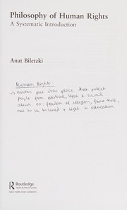Front cover of Philosophy of Human Rights by Anat Biletzki
