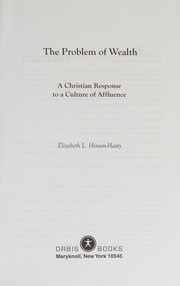 Front cover of The problem of wealth by Elizabeth L. Hinson-Hasty