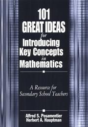 Front cover of 101 Great Ideas for Introducing Key Concepts in Mathematics by Alfred S. Posamentier