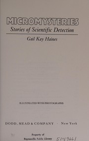 Front cover of Micromysteries by Gail Kay Haines