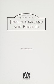Front cover of Jews of Oakland and Berkeley by Frederick Isaac