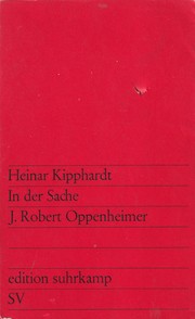 Front cover of In der Sache J. Robert Oppenheimer by Heinar Kipphardt