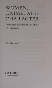Cover of Women, crime, and character by Nicola Lacey