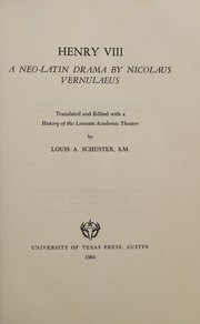 Cover of Henry VIII by Nicolas de Vernulz
