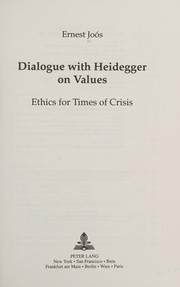 Cover of Dialogue With Heidegger on Values by Ernest Joos