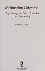 Cover of Melanesian odysseys by Lisette Josephides