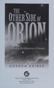 Front cover of The other side of Orion by Gordon Kainer