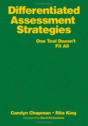 Cover of Differentiated assessment strategies by Chapman, Carolyn