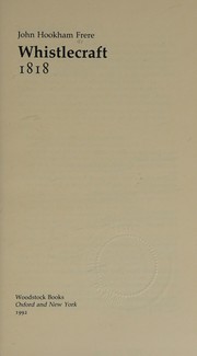 Front cover of Whistlecraft (Revolution & Romanticism) by John Hookham Frere