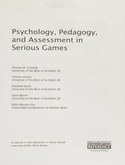 Front cover of Psychology, pedagogy, and assessment in serious games by Thomas M. Connolly