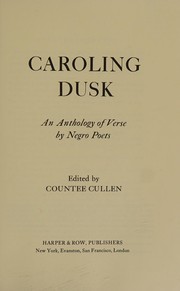 Cover of Caroling dusk by Countee Cullen