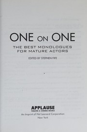 Front cover of Best Monologues for Mature Actors by Stephen Fife