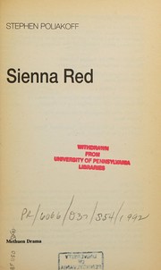 Cover of Sienna red by Stephen Poliakoff