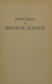 Front cover of Principles of physical science by Francis T. Bonner