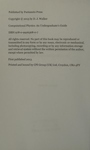 Cover of Computational Physics by Darren Walker