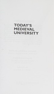 Front cover of Today's Medieval University by M. J. Toswell