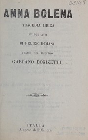 Cover of Anna Bolena by Felice Romani